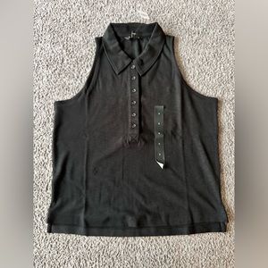 Banana Republic sleeveless collar neck button top tshirt